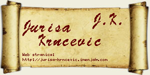 Juriša Krnčević vizit kartica